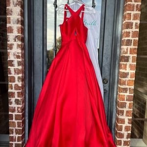 Red prom dress, size 0